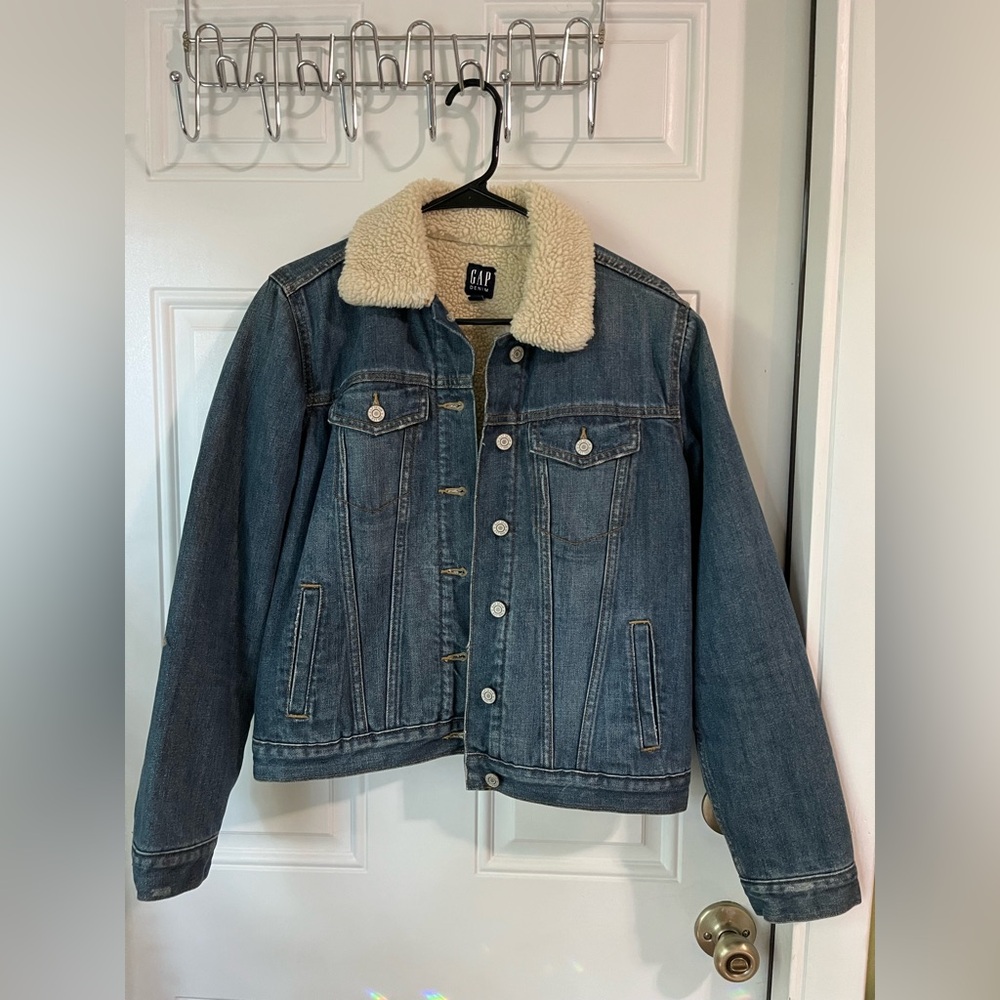 GAP Denim Sherpa-Lined Jacket